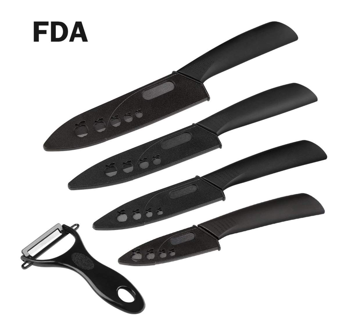 Best Black Ceramic Kitchen Knife Set,