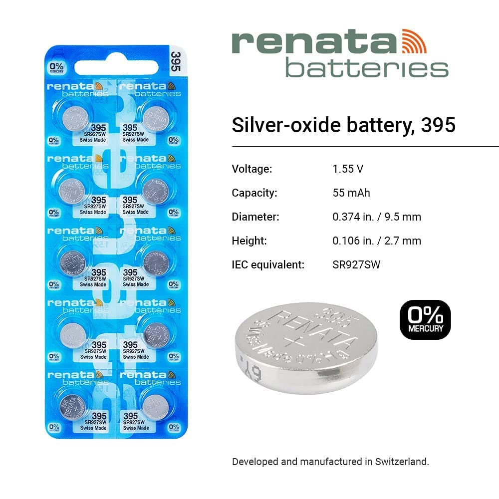 Renata Watch Battery 395 (Package of 2)