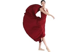 ZYACTU Women's Lyrical Dance Costume Halter Lyrical Dance Dress Split Skirt Ballet Contemporary Dancewear