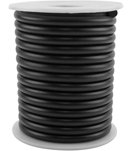 CleverDelights - Cordino In Gomma Buna Solida, Diametro 3/4", 10 Piedi, Nero, Resistente A Oli E Calore - Foto 3
