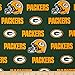 NFL Cotton Broadcloth Green Bay Packers White/Green/Yellow Fabric By The Yard