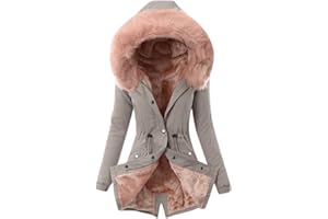 Aboser Winter Warm Coats for Women Plus Size Parkas Jacket Plush Hooded Outwear Thicken Puffer Down Solid Long Coat Jackets