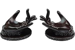 OmyLens Left-Right Hand Crystal Ball Stand Sphere Display, Natural Healing Feng Shui Glass Orb Holder Base Statue Decoration, for 30mm-60mm Sphere