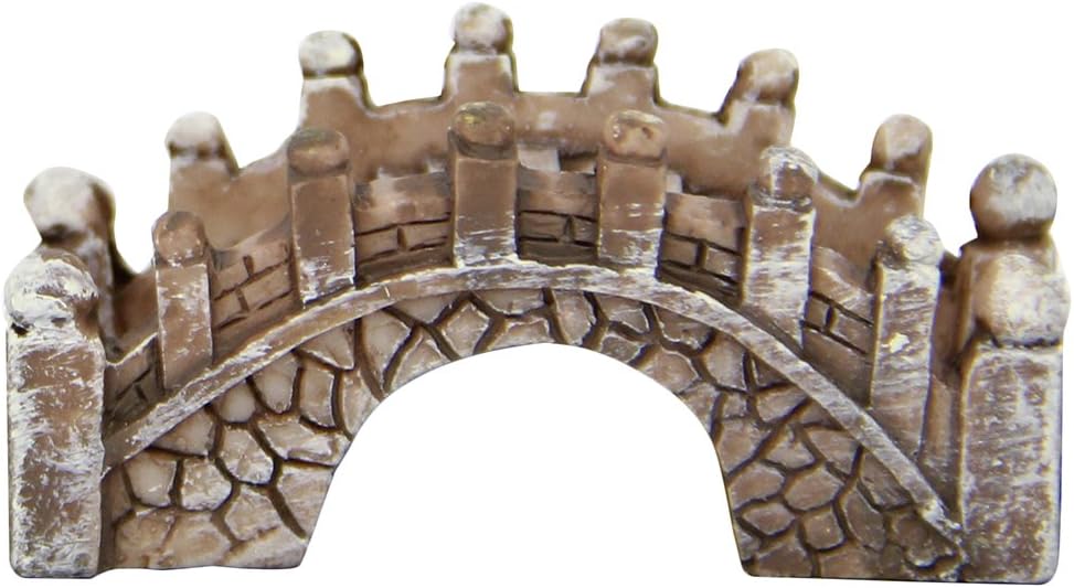 Wansan Miniature Fairy Garden Bridge House Miniatures Decor Accessories for Home Decoration Outdoor Décor