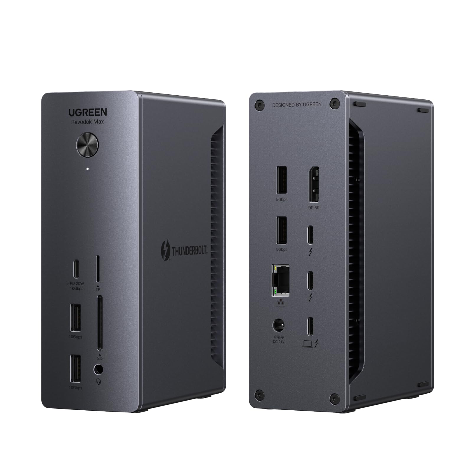 Photo 1 of UGREEN Thunderbolt 4 Dock Revodok Max 213 13-in-1 40Gbps Docking Station with Dual 4K@60Hz Single 8K Display, 90W Charging for Laptop, 2.5GbE, SD/TF 4.0 for MacBook Surface Pro and More
