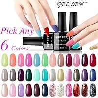 Gellen Pick Any 6 Colors Soak Off Gel Nail Polish 300 Colors Available