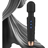 blankdict Personal Massager, Handheld Wireless Massager, Waterproof and Portable, 20 Speeds 8 Patterns Cordless Massagers for Neck, Back Pain, Leg and Hand Pain & Sports Recovery, Black