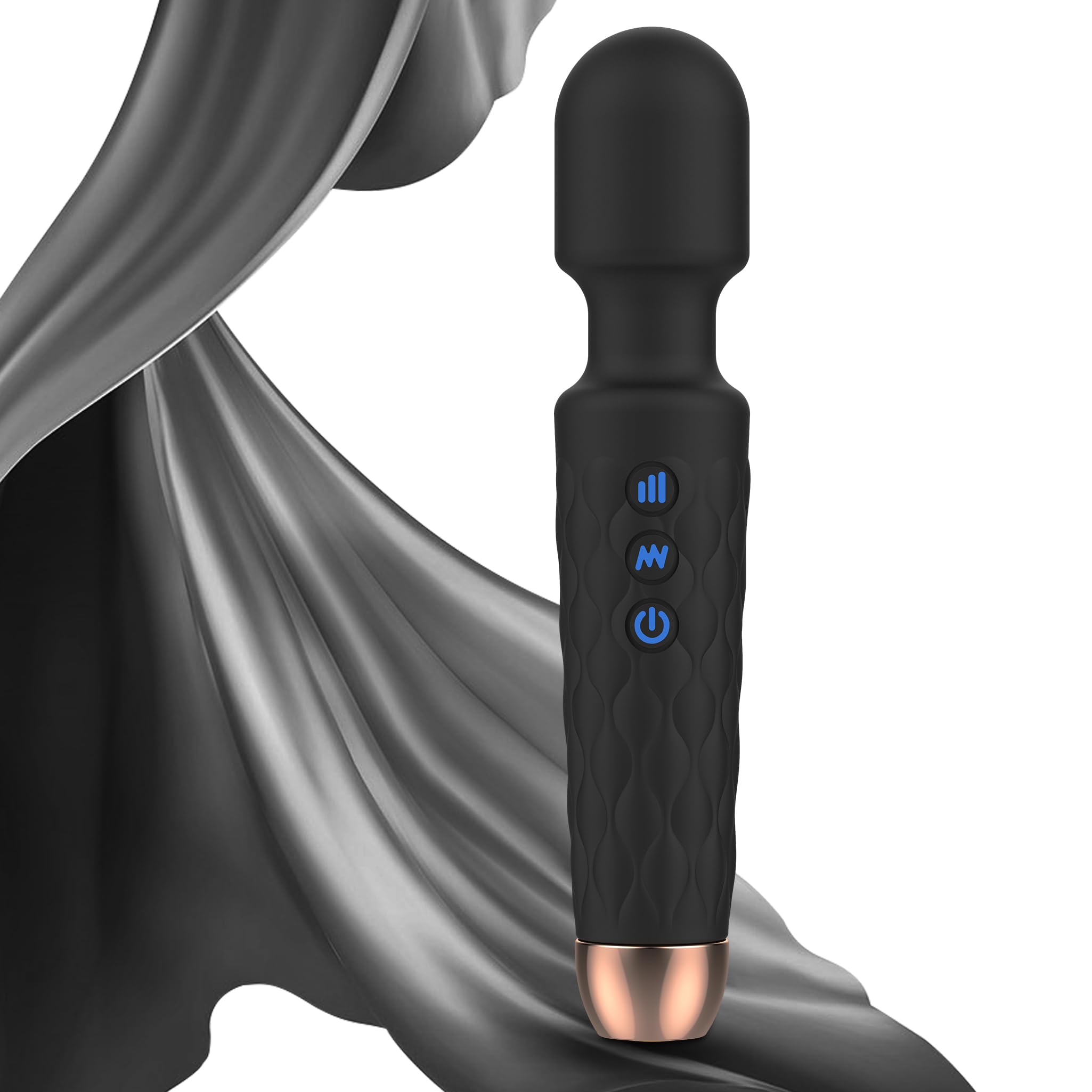 Photo 1 of ** MISSING CHARGER** lankdict Personal Massager, Handheld Wireless Massager, Waterproof and Portable, 20 Speeds 8 Patterns Cordless Massagers for Neck, Back Pain, Leg and Hand Pain & Sports Recovery, Black