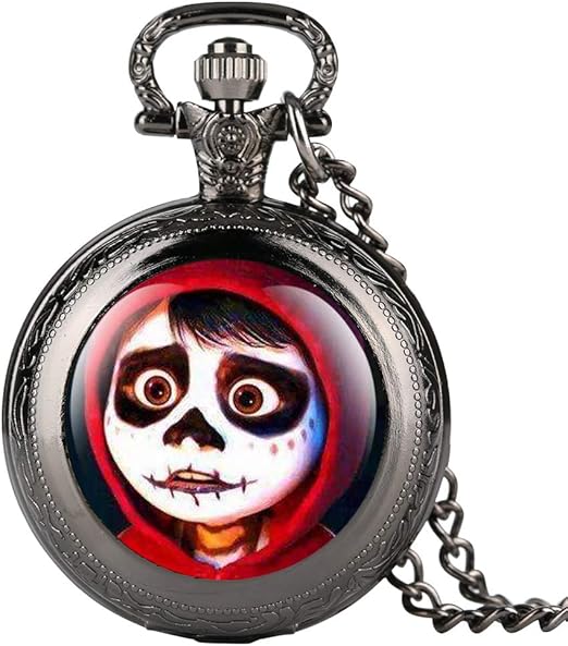 Montre Gousset A Quartz Avec Chaine Fine Noire Pour Enfants Motif Personnage De Dessin Anime Pour Etudiants Montre De Poche Numerique Arabe Cadeau Pour Adolescent Amazon Fr Montres