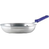 Winco 8" Natural Induction Aluminum Fry Pan | Induction compatible, Stay cool handle, Great for Sauteing, Searing, Frying and Restaurant Kitchens