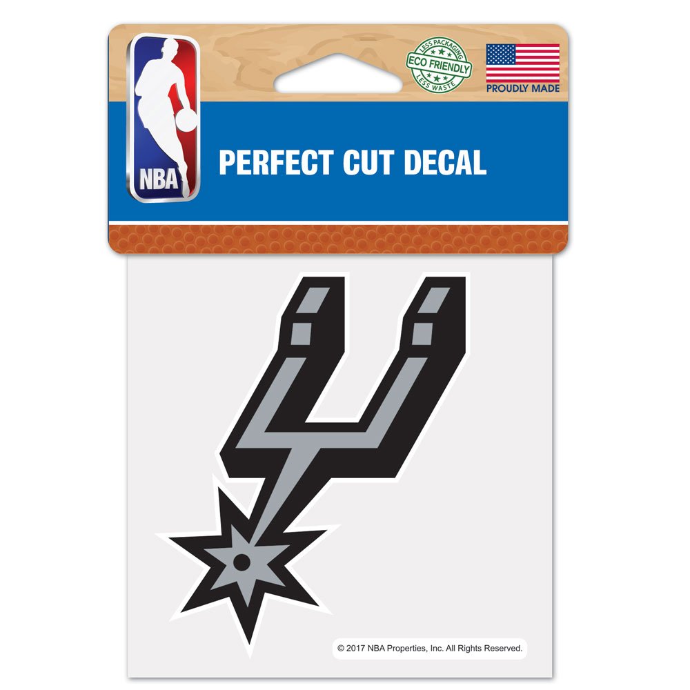 NBA San Antonio Spurs Perfect Cut Color Decal, 4" x 4"