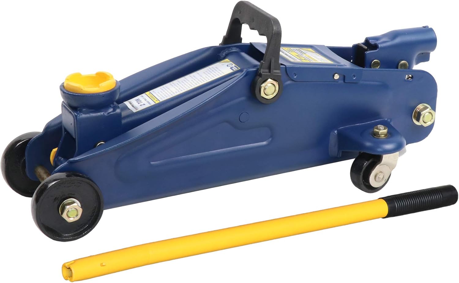 Stronghold Hydraulic Floor Jack, Steel, 12-3/4" Max. Height, 2 Ton - 4,000 lb. Capacity: Automotive