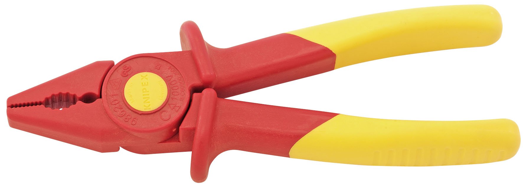 Draper 6082 Knipex Fully Insulated S Range Soft Grip Flat Nose Pliers, Multi-Colour, 180 mm