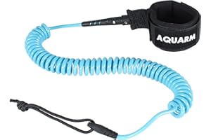 AQUARM Premium Coiled Surfboard Leash, 11 feet SUP Leash Leg Rope, Stand Up Paddle Board Leash for All Types of Surfboards