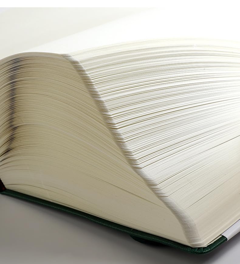 Journal Book A5 Verde com 365 Folhas, Journal Book em Capa de PU Impermeável, Ideal para Anotações Diárias, Planejamento Pessoal, Estudos, Trabalho e Uso em Viagens