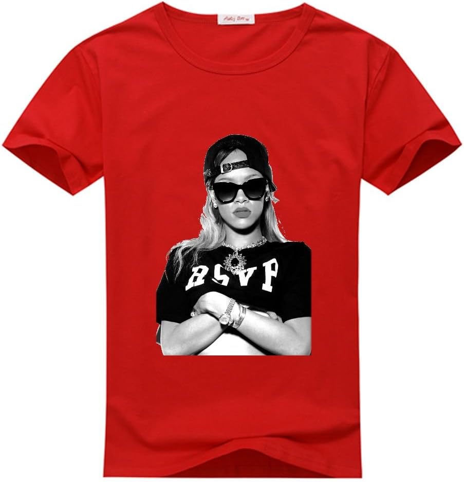 DIYtshirt Rihanna T-Shirt, Custom Men's Classic 100% Cotton T-Shirt with Rihanna