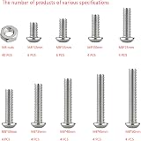 Lemiyoo M8 Stainless Steel Hex Bolts Nuts Assortment 80pc Silver Machine Screws view 4