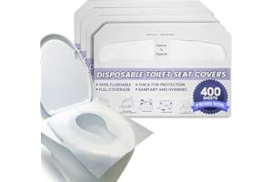 SONEAT Disposable Toilet Seat Covers XL Half Fold Flushable – 400 Sheets (4 Pack) for Public Facilities, Office, School, Hotel & Business Use – Premium toilet seat cover For Commercial Wall Dispenser