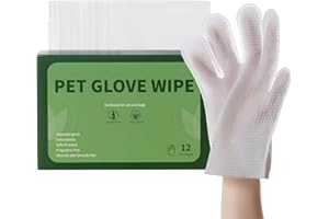 ORDORA Pet Cleaning Gloves for Dogs and Cats，Cleaning & Deodorizing Grooming Gloves, 12 Pack - All-in-One Grooming Solution for Daily Care and Travel
