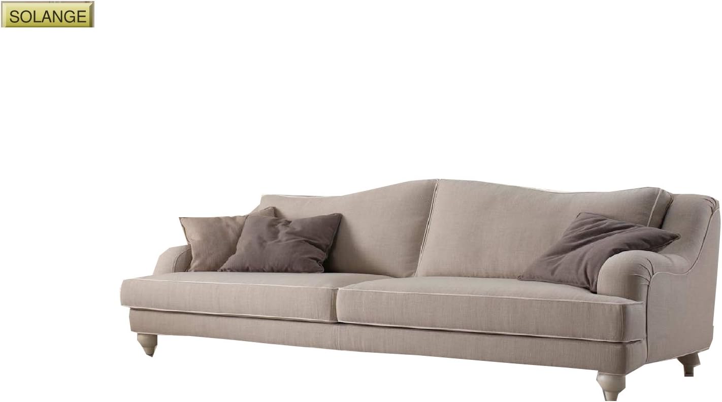 Handmade Living Room Solange of production consisting of: 2/3/4 Seater Sofa and Chair. Even on size. realizzabile on Indicated by The Customer Fabrics. DIVANO 3 POSTI MAX 97x110x240 sand