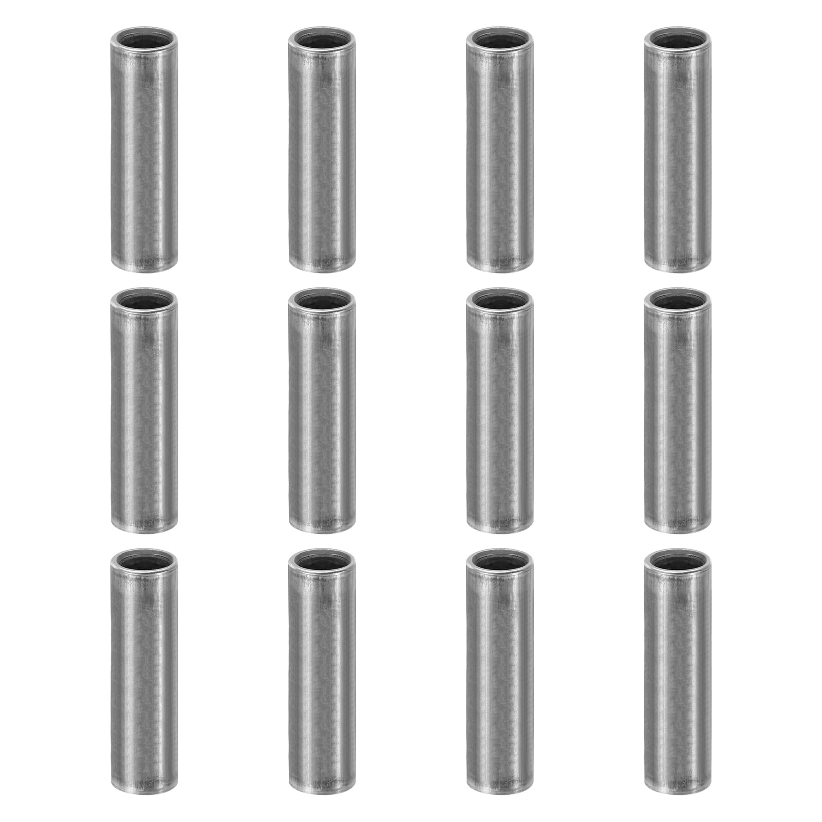 PATIKIL M8 Steel Spacers, 12 Pcs Metal Spacers Steel 8mm ID x 12mm OD x 45mm L Carbon Steel Spacer Screw Standoff Round for 5/16in or M8 Screw Bolts