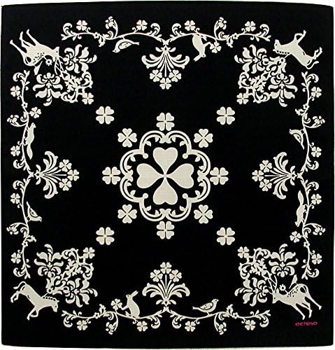 hurosiki [Clover, Black] Shinpei 50 cm 100% Cotton Parcel Mail Lunches