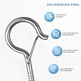 Esteopt Screw-in Hooks Q-Hanger Hooks 8pcs Silver for Outdoor Lights Plants view 6