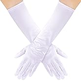 Lystaii Long Opera Party 20s Satin Gloves Stretchy Elbow Length Wedding 15 Inch Classic