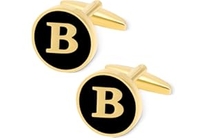 GWD Cufflinks for Men Personalized Letter CuffLink Shirt Cuff links