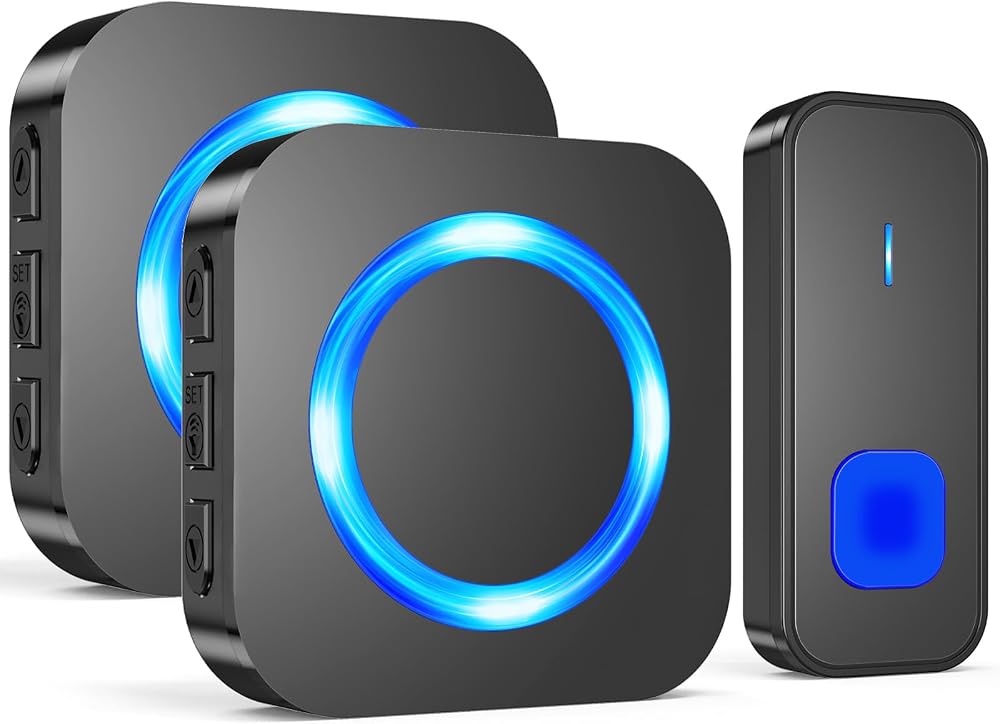 SURFOU Wireless Doorbell Waterproof Plug In Dual Chime 1300 ft Long Range