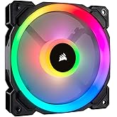 Corsair LL Series LL120 RGB 120mm Dual Light Loop RGB LED PWM Fan Single Pack (CO-9050071-WW) for Desktop,Black, No Controlle