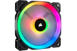 Corsair LL Series LL120 RGB 120mm Dual Light Loop RGB LED PWM Fan Single Pack (CO-9050071-WW) for Desktop,Black, No Controller