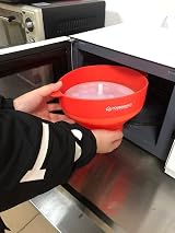 Brensten Collapsible Silicone Microwave Popcorn Popper Bowl Red view 2