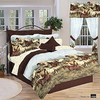 High Quality Pink Pony Bandana Horse Print Twin Comforter Set 6