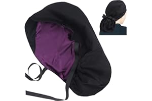 ABAMERICA Scrub Caps for Women Surgical Caps Nurse Hat Functional Ponytail Holder for Long Hair Single or Satin-Lined