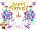 Unicorn Party Supplies & Decorations - Pink Unicorn Headband with Horn- Gold Happy Birthday Foil Balloon Banner - Magical Children’s Birthday Party Decor Accessories - Heart Balloons