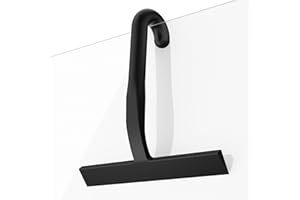 Shower Squeegee for Glass Doors - 10 Inch Ergonomic Round Grip, All-in-One Silicone Design with Built-in Hook Design for Easy