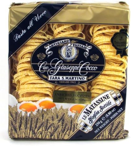 Giuseppe Cocco (6 pack) Tagliatelle Egg Pasta hand-made slow dried 250g bags from Italy