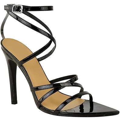 Fashion Thirsty Damen Sandaletten mit Knöchelriemen - Minimalistisches Design - High Heels