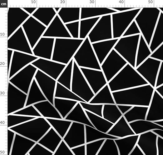 Sierra Gallagher Gallagher Imprimee Sur Tissu Motif Geometrique Noir Blanc Crepe De Chine Imitation Soie Metre Amazon Fr Bienvenue