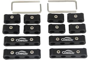 LEDAUT 12pc Engine Spark Plug Wire Separator Divider Suit for 8mm 9mm 10mm (Black)