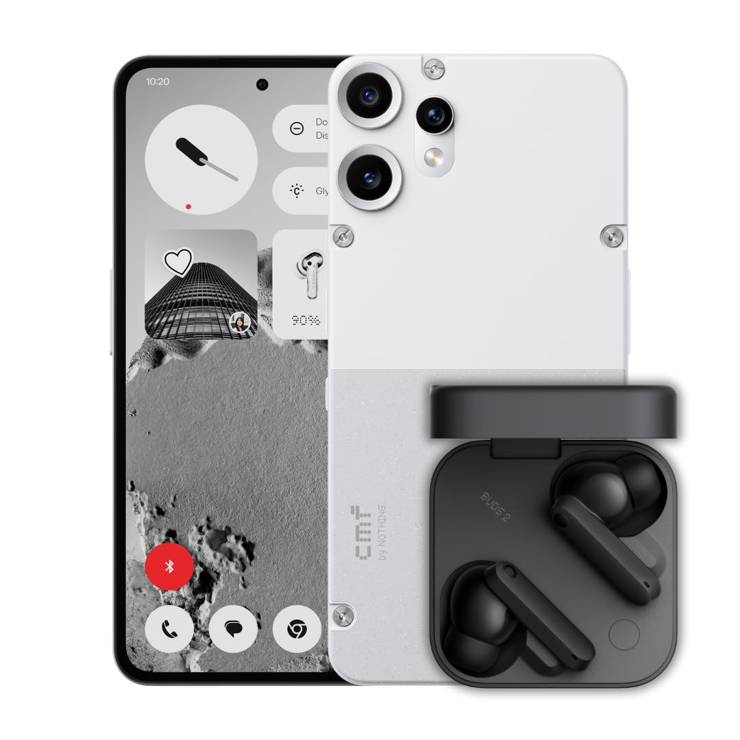 CMF Phone 2 Pro 128GB White – Unlocked 5G Smartphone with 50MP Camera + CMF Buds 2 (Dark Grey)