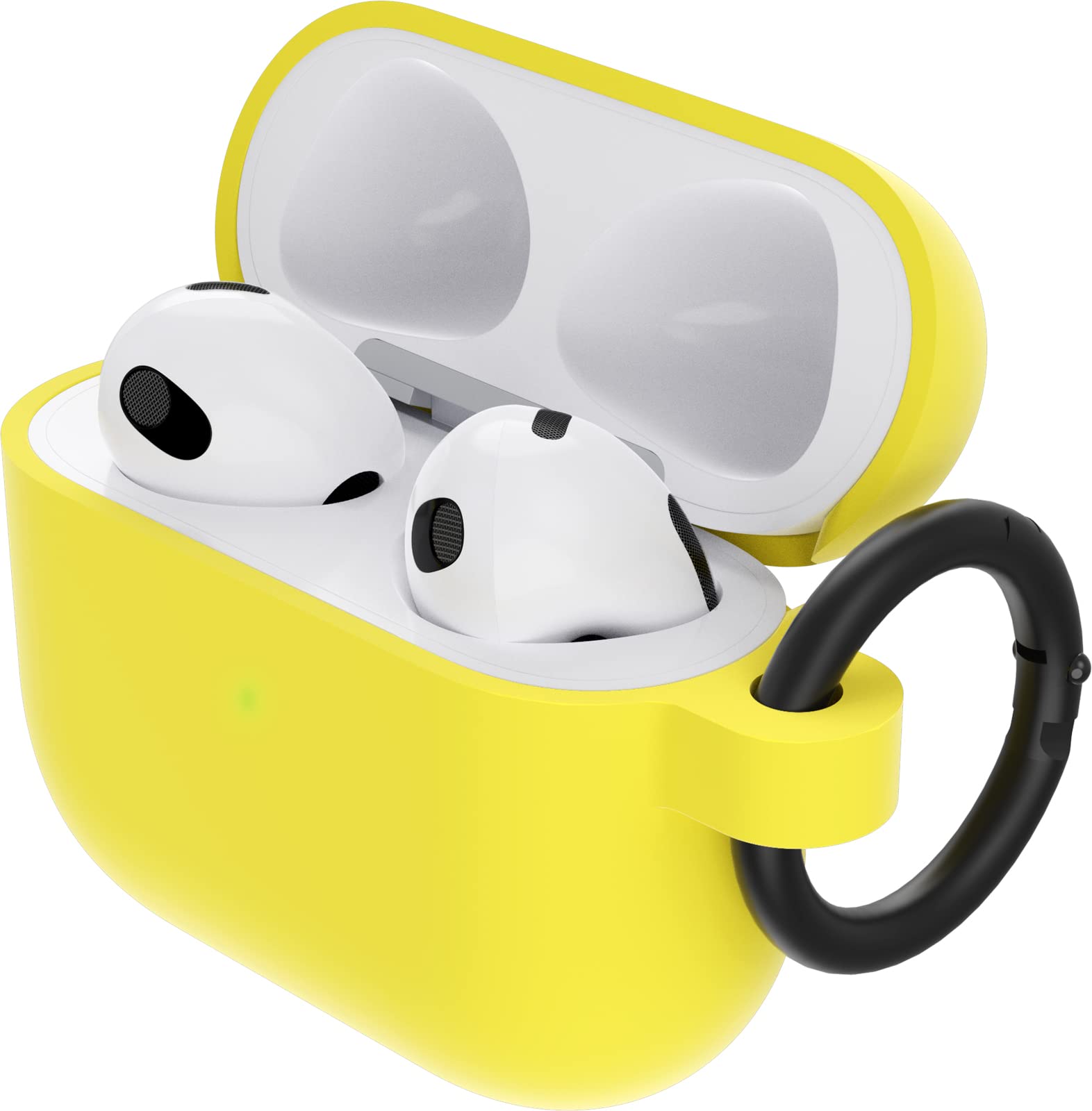 OtterBox Soft Touch Headphone Case for AirPods 3rd Gen 2021, Shockproof, Drop proof, Ultra-Slim, Scratch and Scuff Protective Case for Apple AirPods, Includes Carabiner, Yellow