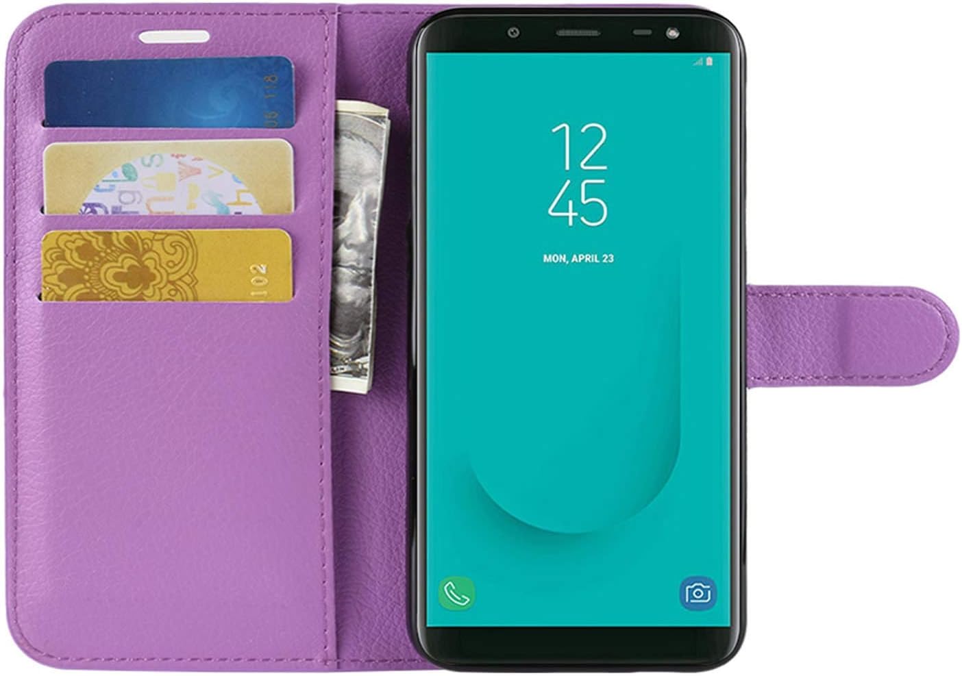 HualuBro Funda para Alcatel 1SE 2020 Negro Funda Libro de Cuero PU