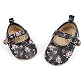 Meckior Infant Baby Girls Boys Handmade Princess Flats Toddler First Walkers Soft PU Leather Non-Slip Crib Wedding Dress Shoes