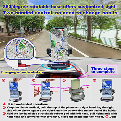 image for aneaseit Cell Phone Holder for Car Dashboard, (2nd Gen Plus) Car Phone