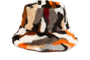 WETMT Fuzzy Bucket Hat for Women Furry Fur Bucket Hat Winter Warm Plush Fisherman Fluffy Sherpa Bucket Hat