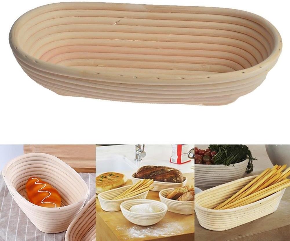 Cestino Lievitazione Pane In Cotone Naturale - 35x26 Pollici Per Baguette, Pagnotte E Ciabatte - Foto 10