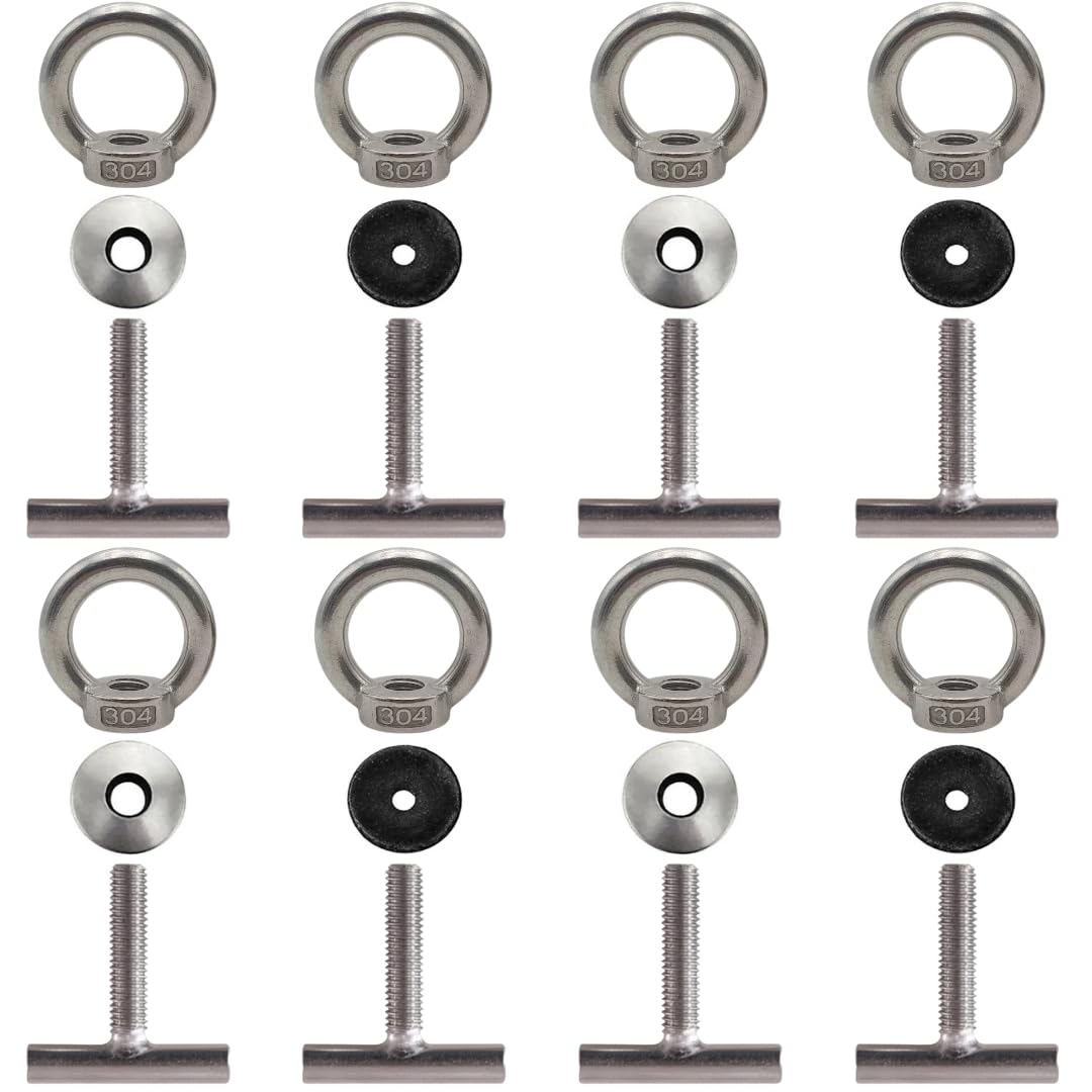 Twowinds Rail Fixing Kit, Fixing Screws, Bolts Securing Goods to Rail, Secure Luggage Lashing T5 T6 Multivan California Caravelle 7e5883189a (lot of 8)