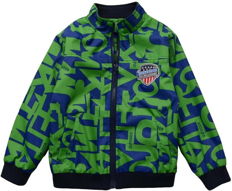 TOK TIC Little Boys' Waterproof Softshell Outdoor Sportswear Letter Print Jackets